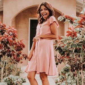 Pink Retro Fit Dress